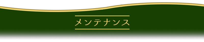 メンテナンス