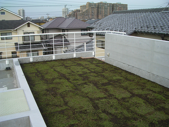ヒメイワダレソウ花マット 施工例 千葉県 1