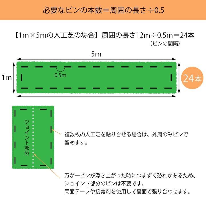 U字留めピン留め方